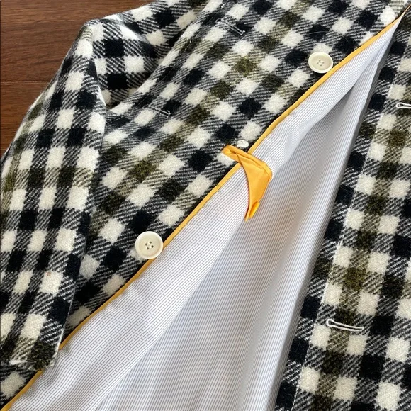 J. Crew Black and White Checkered Coat - Picture 4 of 5